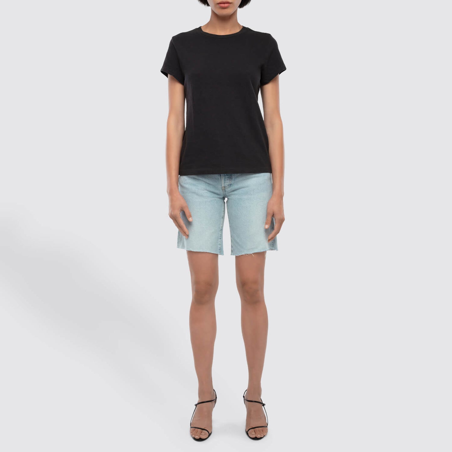 Re/Done | Blue Denim Comfy Short View 4