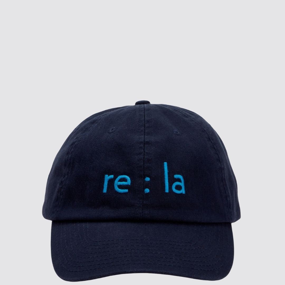 RE : LA - Blue Embroidery Baseball Cap
