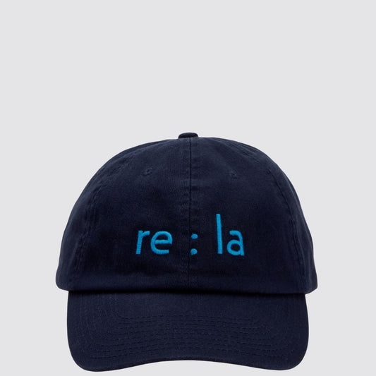RE : LA - Blue Embroidery Baseball Cap