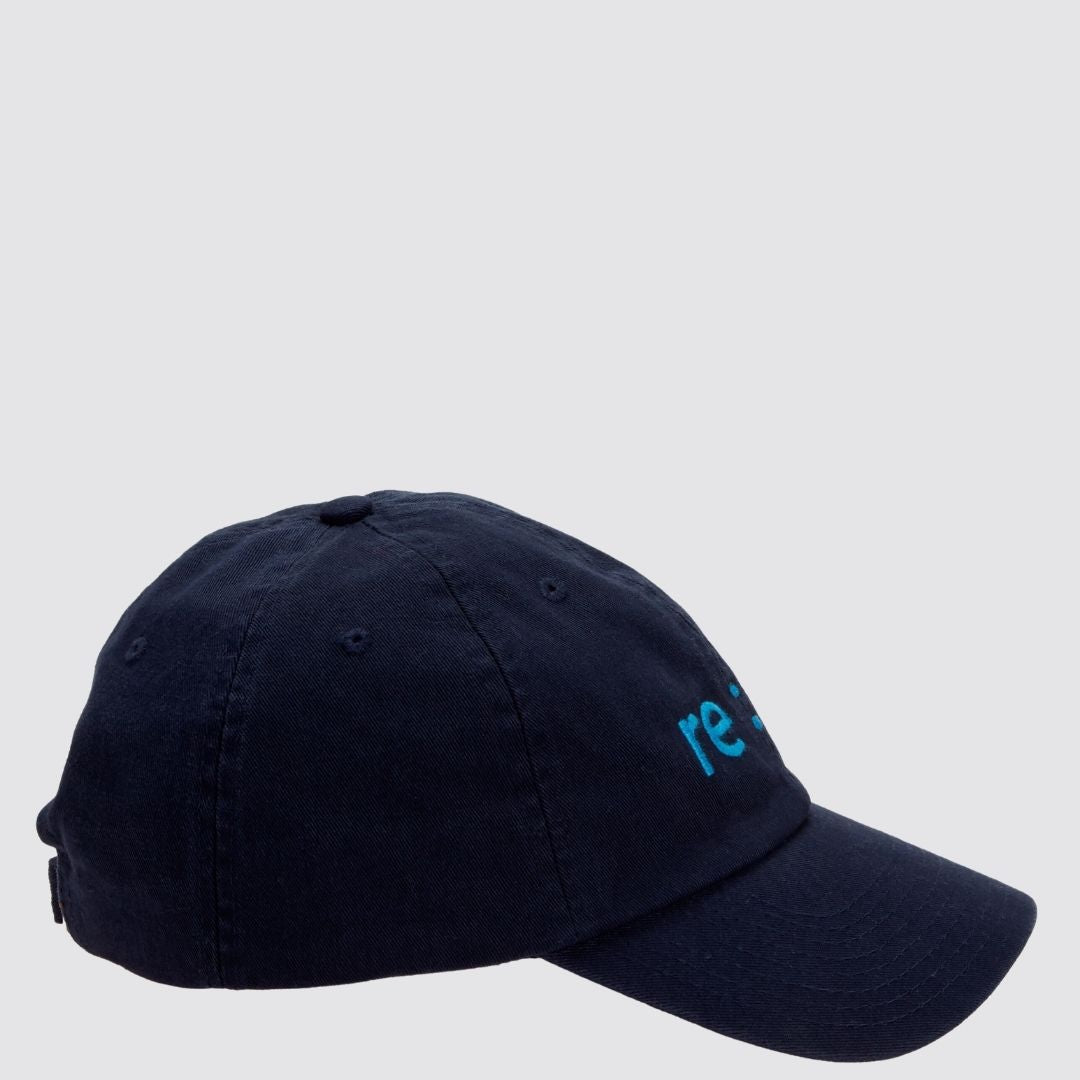 RE : LA - Blue Embroidery Baseball Cap