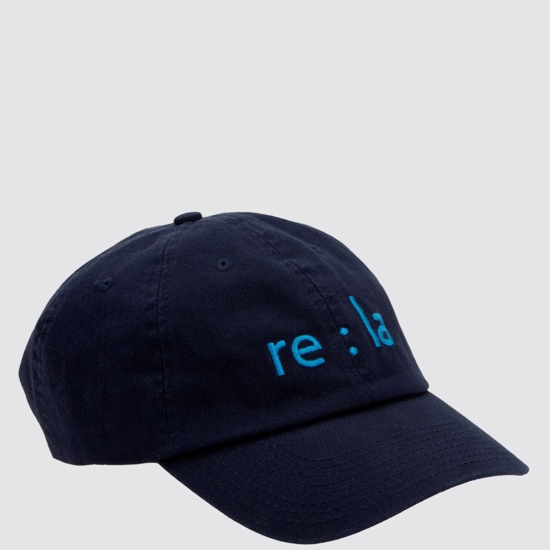 RE : LA - Blue Embroidery Baseball Cap