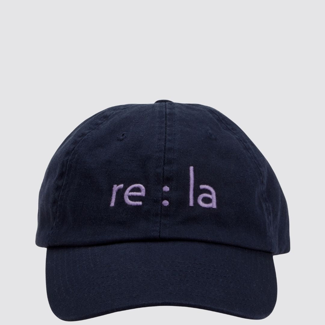 RE : LA - Lavender Embroidery Baseball Cap