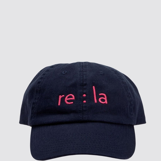 RE : LA - Pink Embroidery Baseball Cap