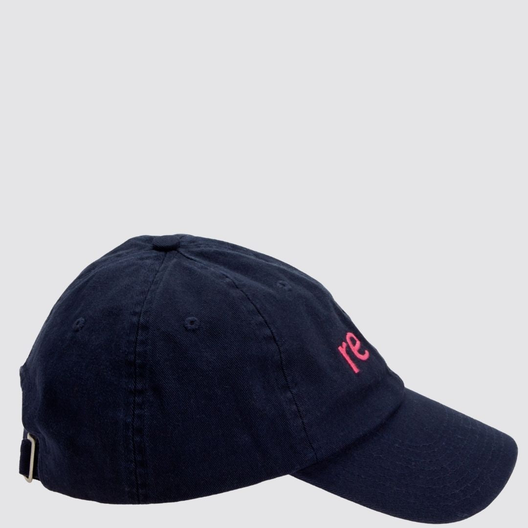 RE : LA - Pink Embroidery Baseball Cap