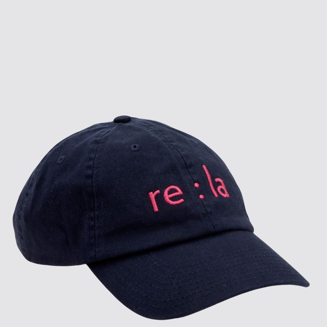 RE : LA - Pink Embroidery Baseball Cap