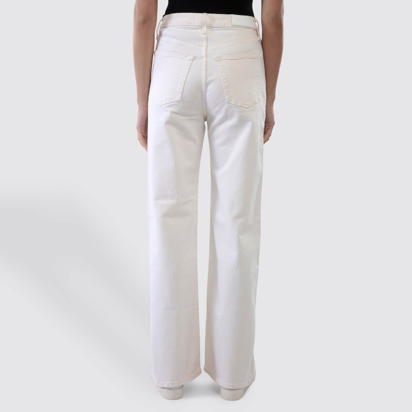 Re/Done | High-Rise Jeans in White - Back View