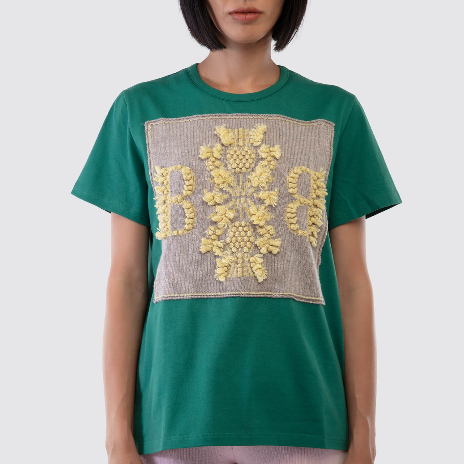 Barrie Cotton t-shirt with logo cashmere patch View 1