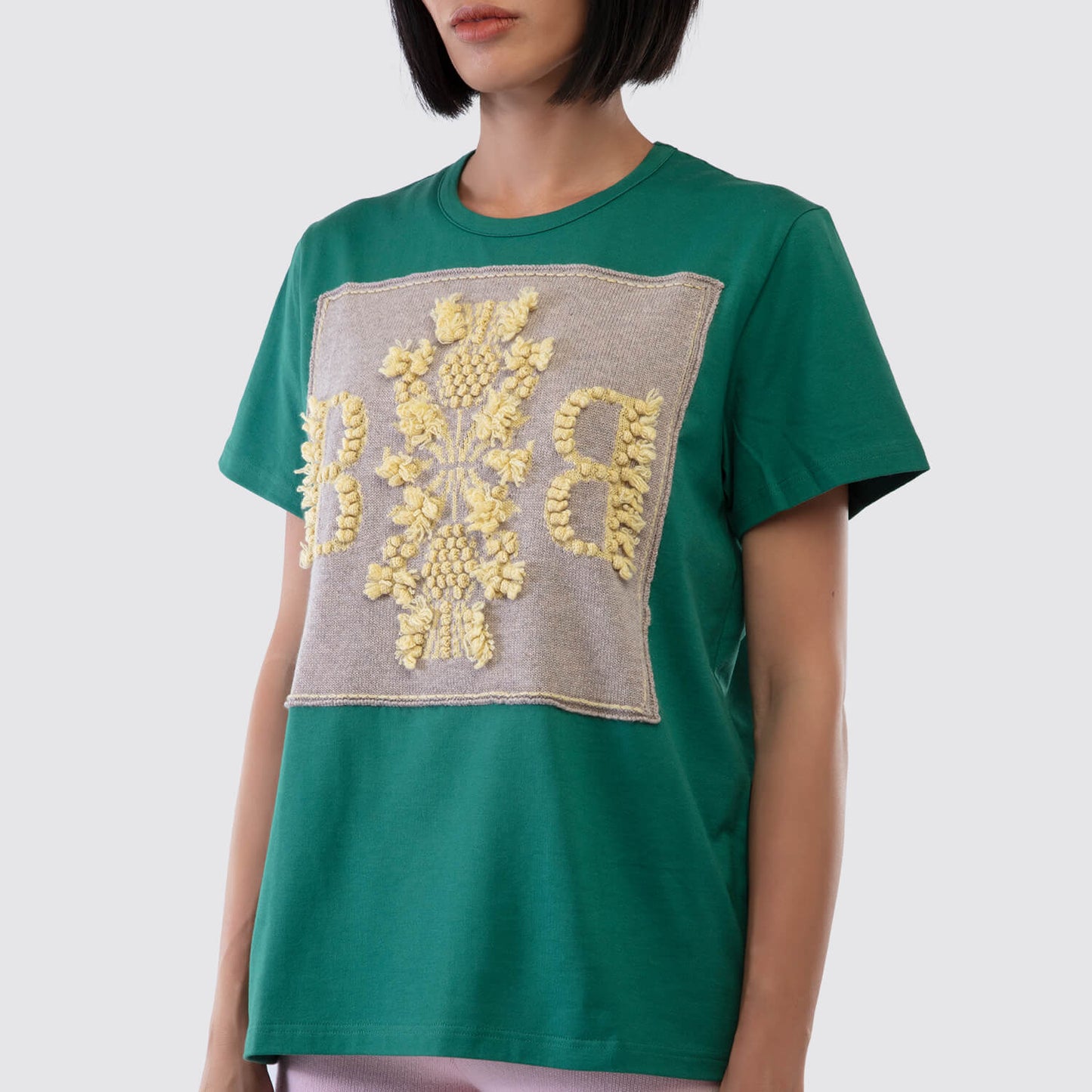 Barrie Cotton t-shirt with logo cashmere patch View 2