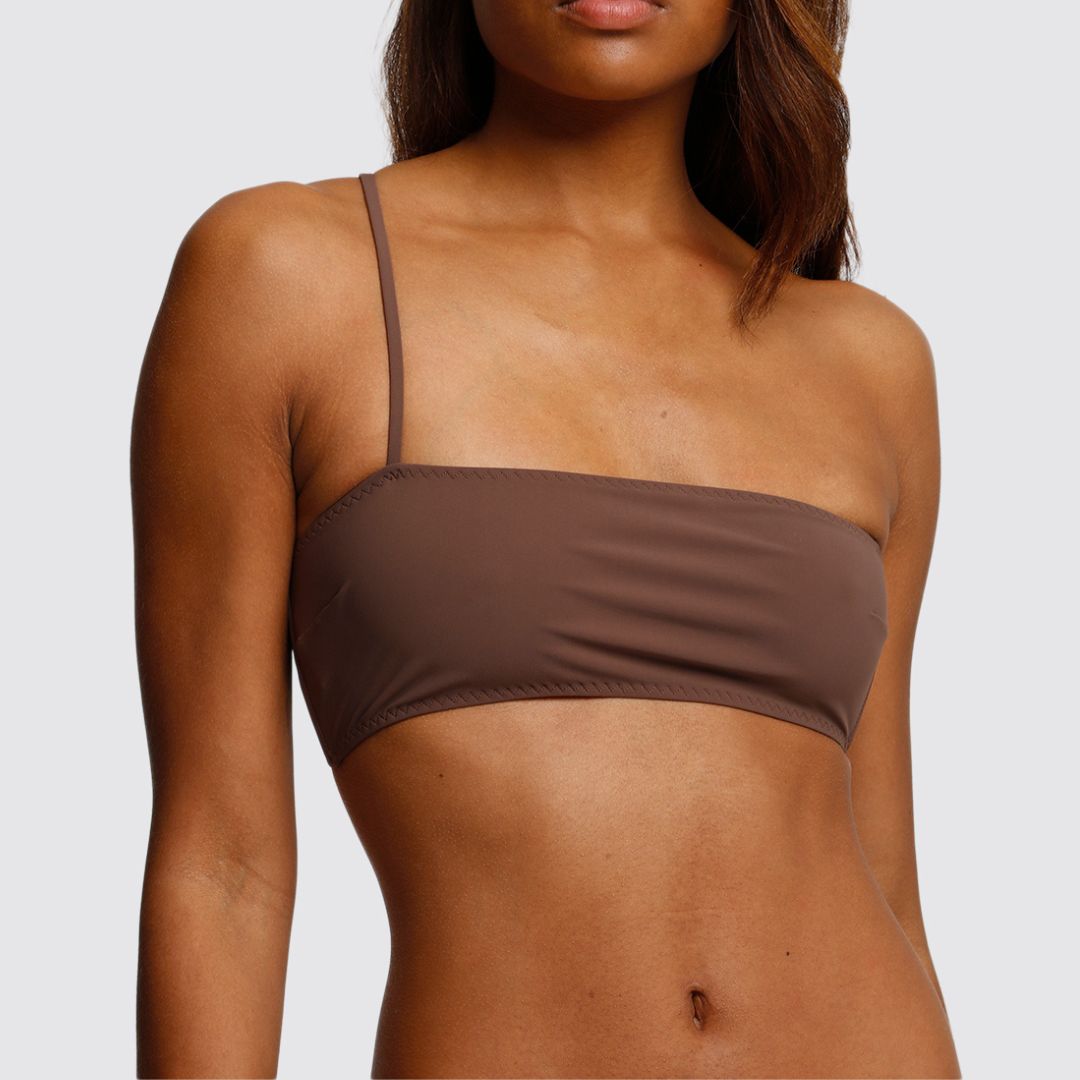 Rudi Brown - One Strap Bandeau Bikini