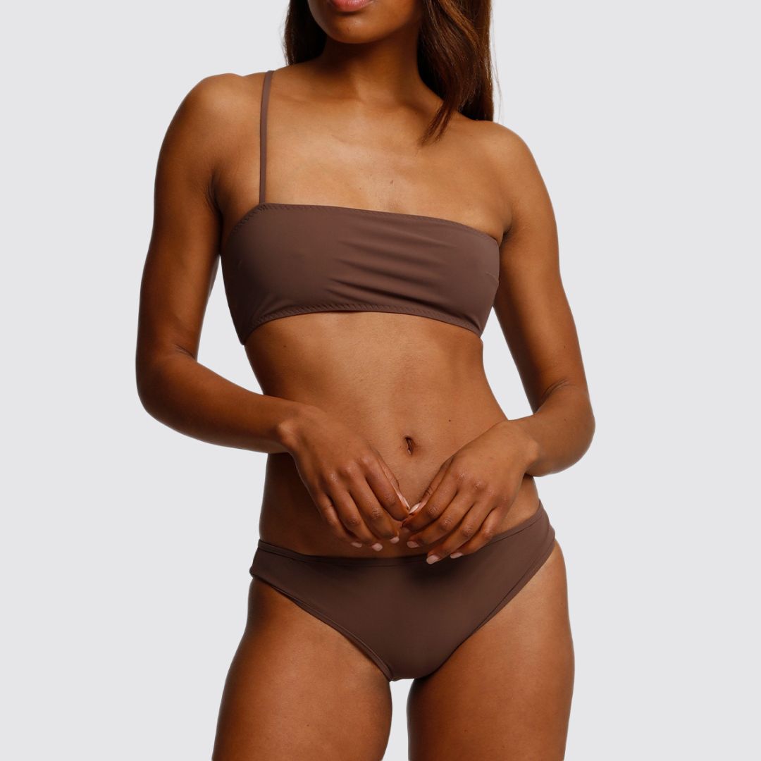 Rudi Brown - One Strap Bandeau Bikini
