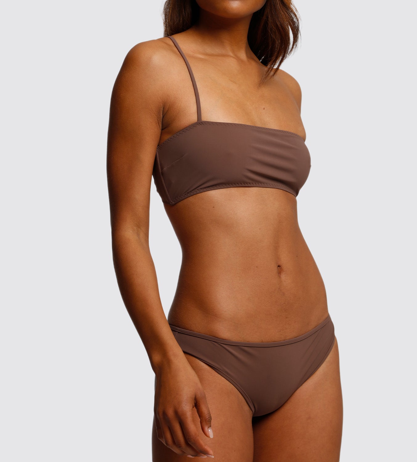 Rudi Brown - One Strap Bandeau Bikini
