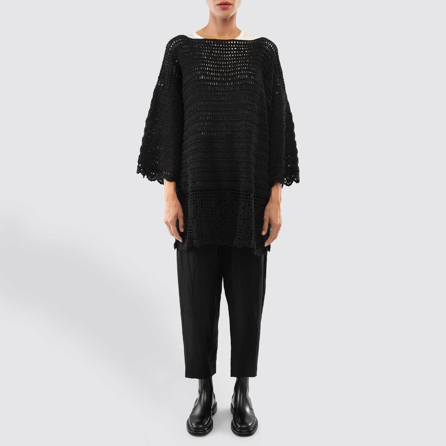 Amber Sakai | 3/4 Sleeve Knit Summer Dress VIEW 1