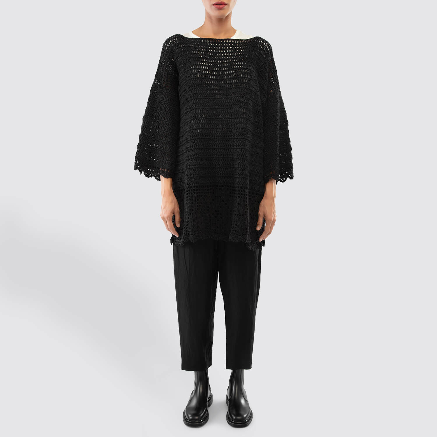 Amber Sakai | 3/4 Sleeve Knit Summer Dress VIEW 1