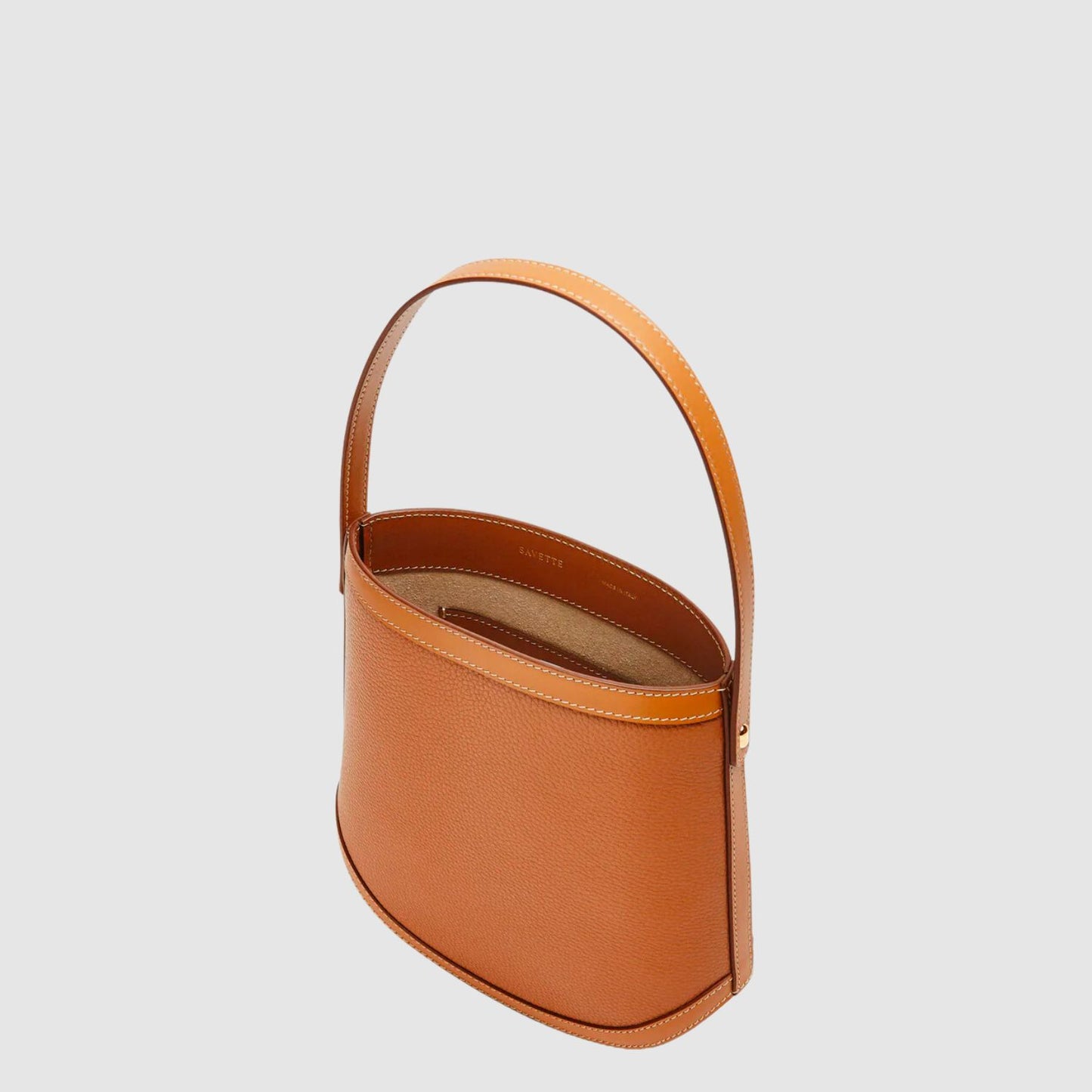 Savette Bucket in Saddle Mixed Leathers_SAVT235005