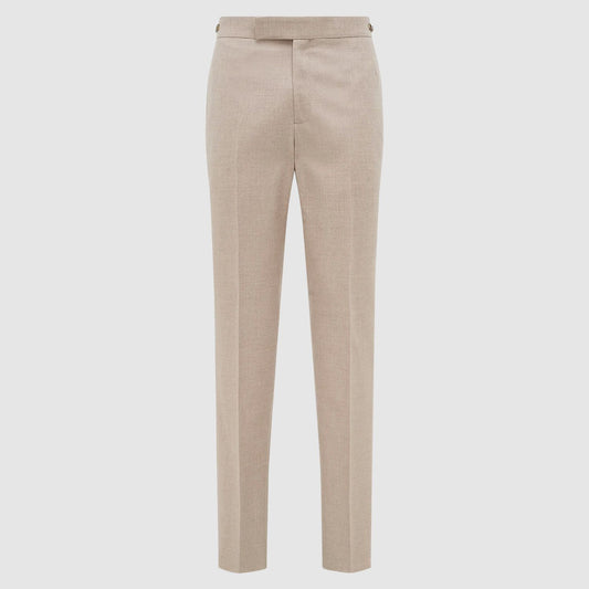 Gabriela Hearst Sebastian Pant in Camel Virgin Wool Cashmere Flannel