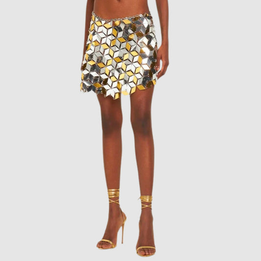 Rabanne Mixed Metal Mini Skirt