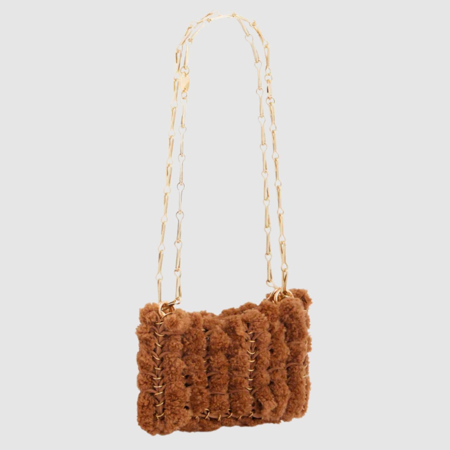 Rabanne 1969 Nano Bag In Shearling