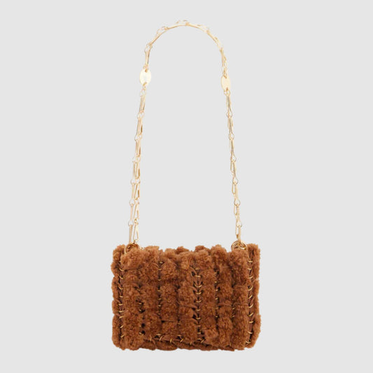 Rabanne 1969 Nano Bag In Shearling