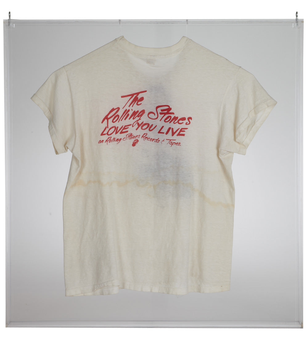 Collectible Rolling Stones Necktie "Love You Live" T-Shirt With Warhol Signature