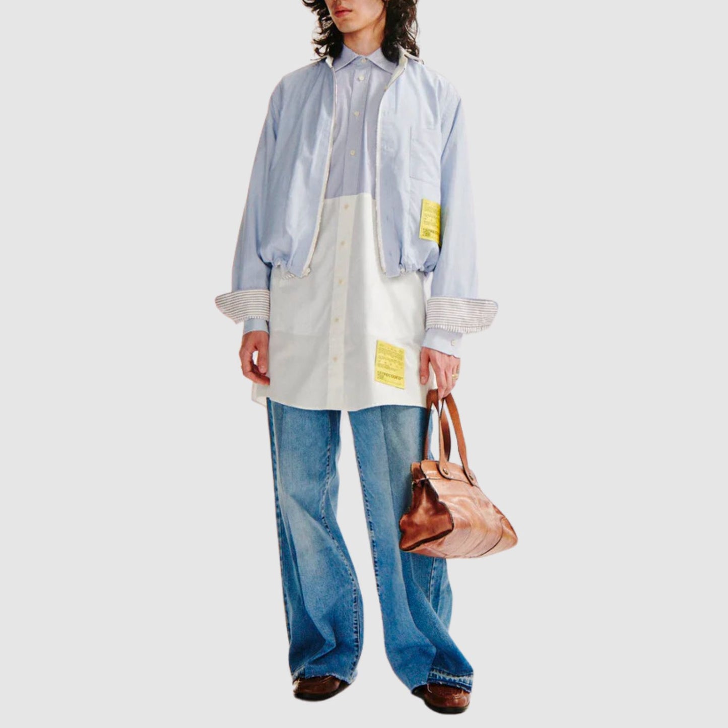 Recoded Large Split Pleat Denim