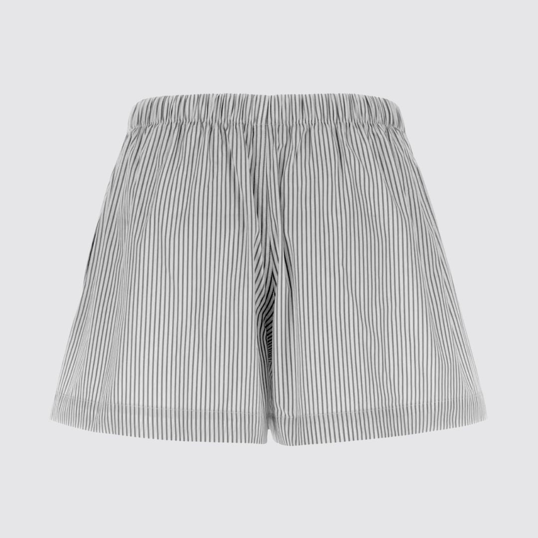 Striped Cotton Shorts Back View