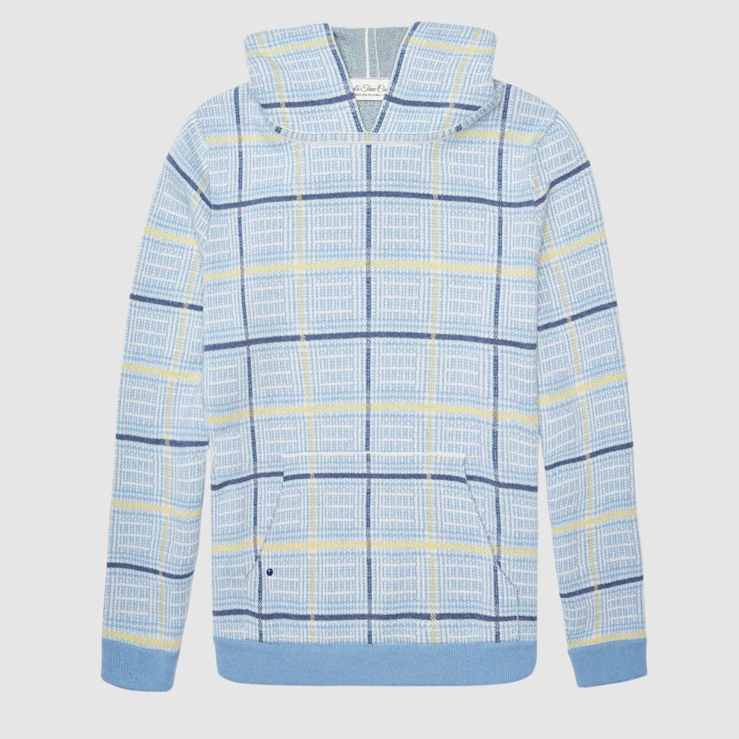 God's True Cashmere Rain Tartan Knit Cashmere Hoodie