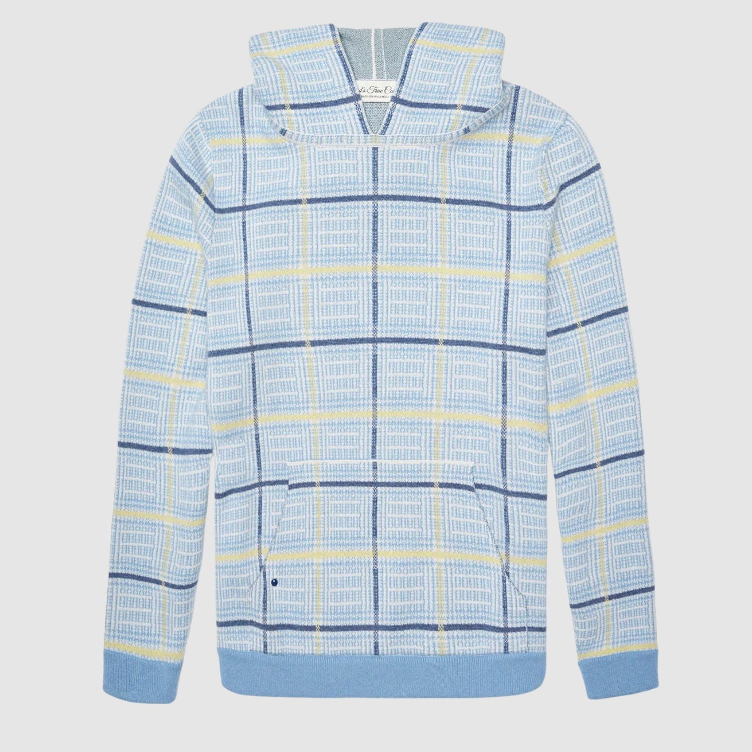 God's True Cashmere Rain Tartan Knit Cashmere Hoodie