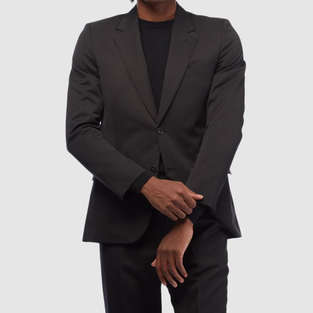 The Row David Black Wool Suit View 1
