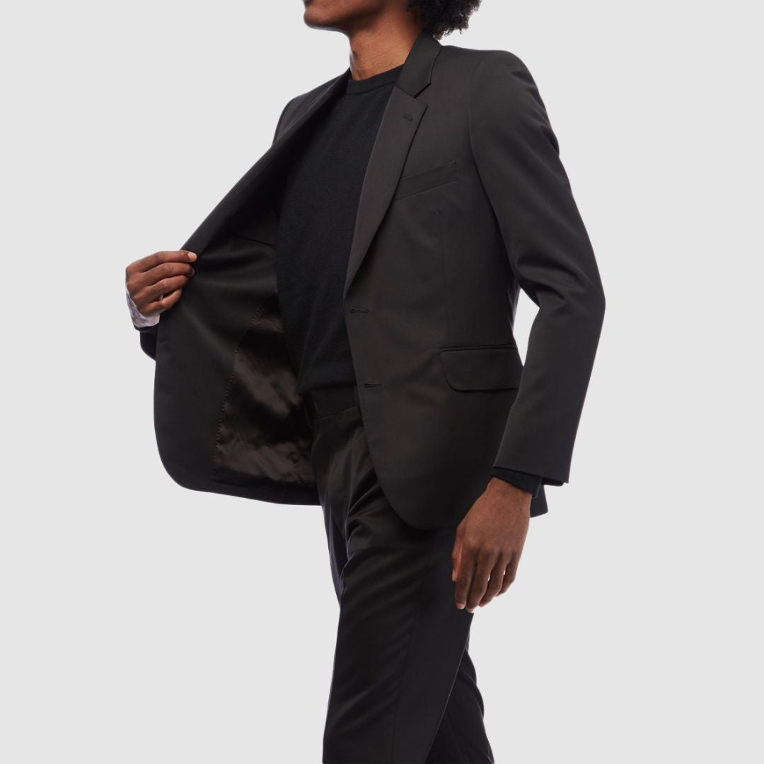 The Row David Black Wool Suit View 3