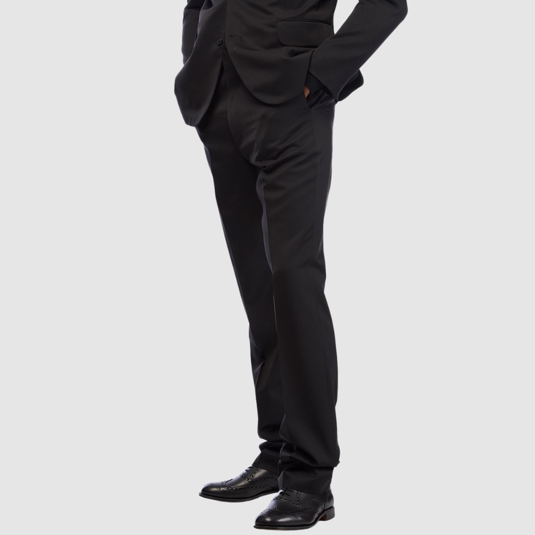 The Row David Black Wool Suit View 4