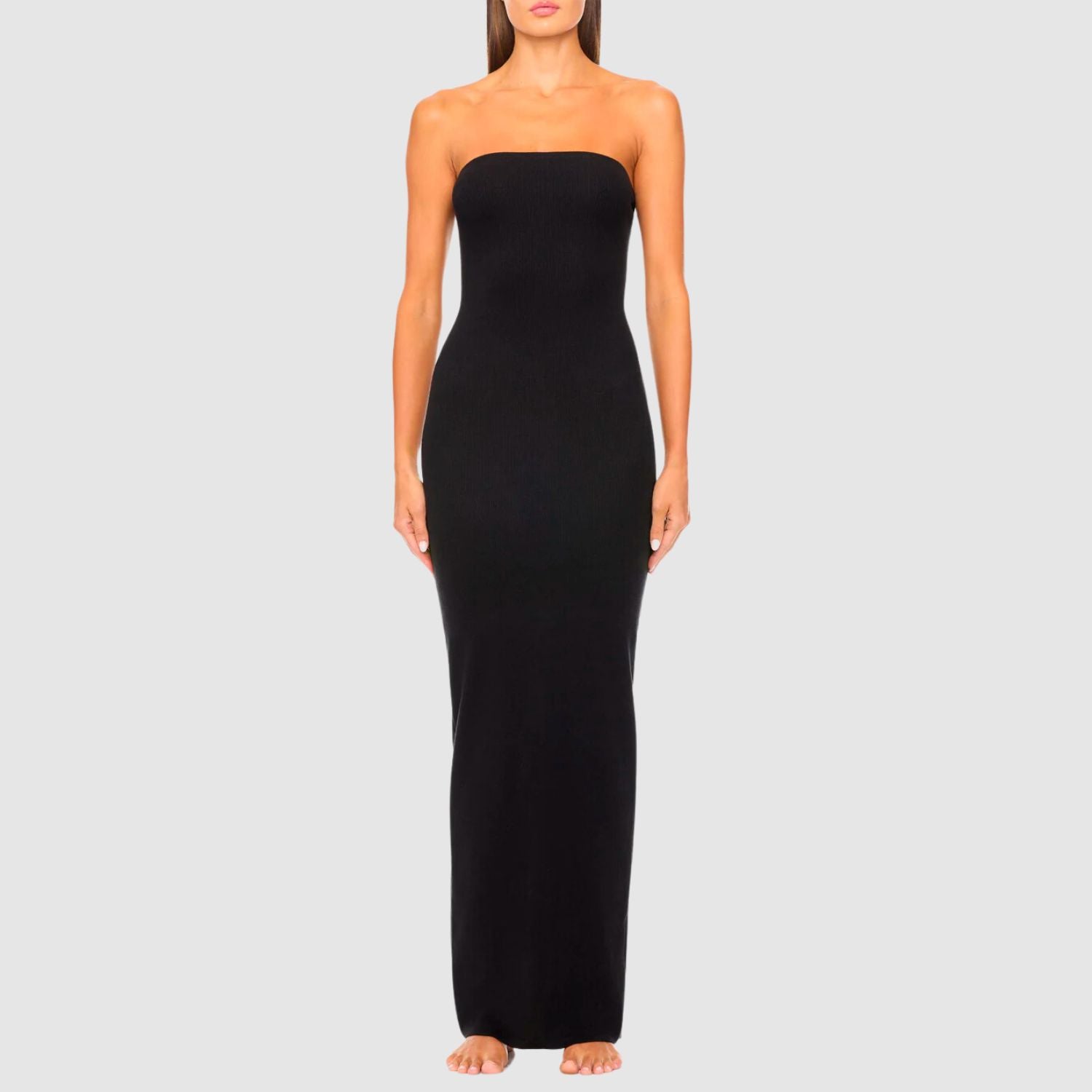 ÉTERNE Tube Maxi Dress in Black