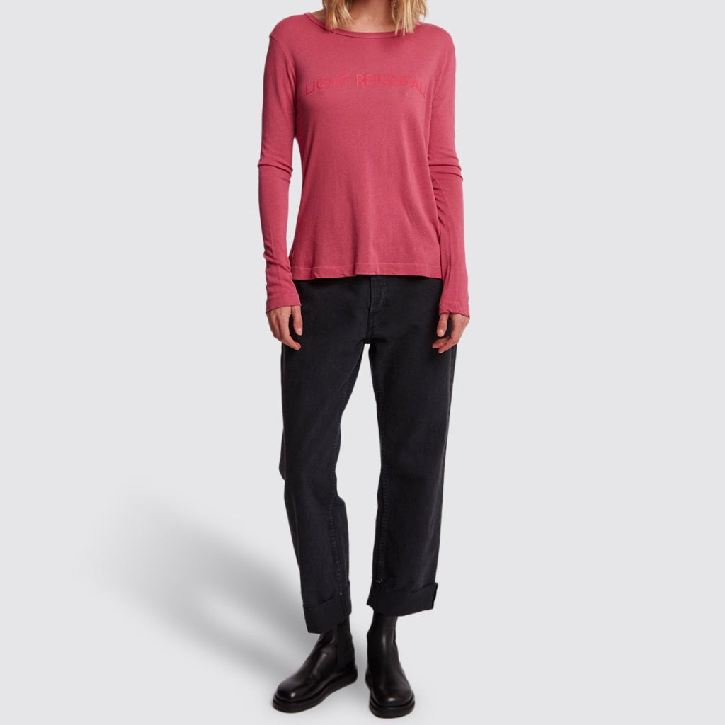 RE:LA James Turrell Long Sleeve Tee in Sangria