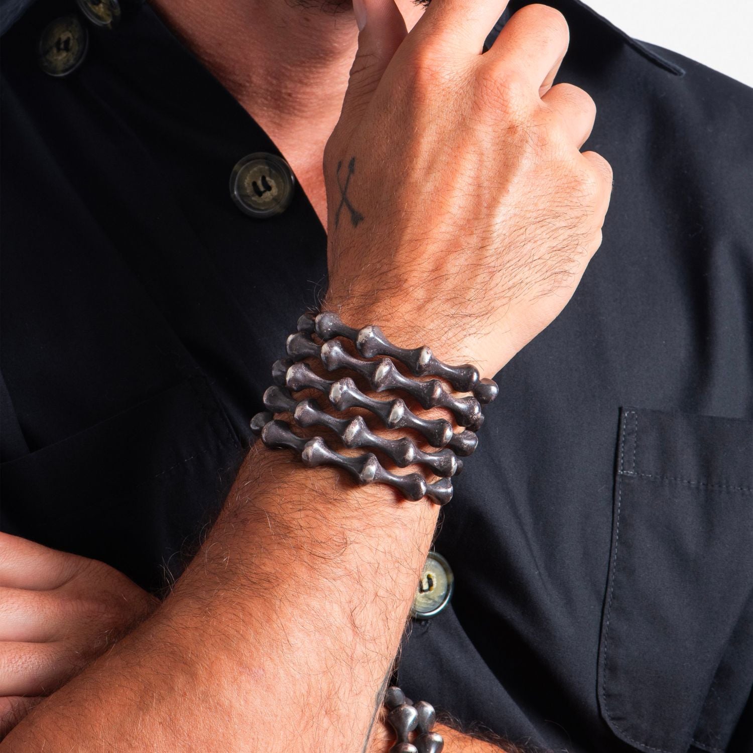 VRAM Sterling Silver Chrona V Cuff