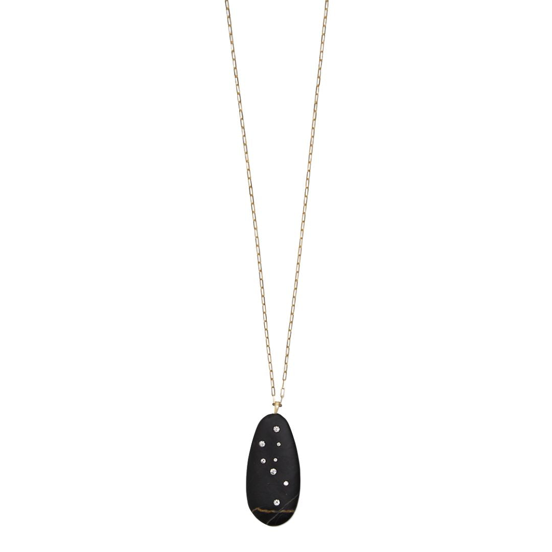 Venyx x CVC Stones Taurus Black Stone Pendant Necklace