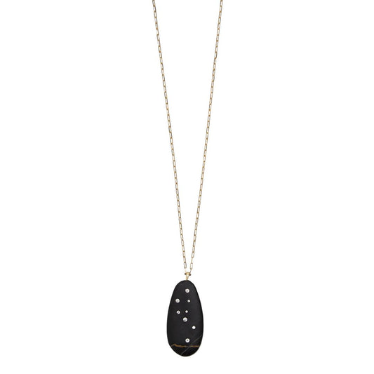 Venyx x CVC Stones Taurus Black Stone Pendant Necklace