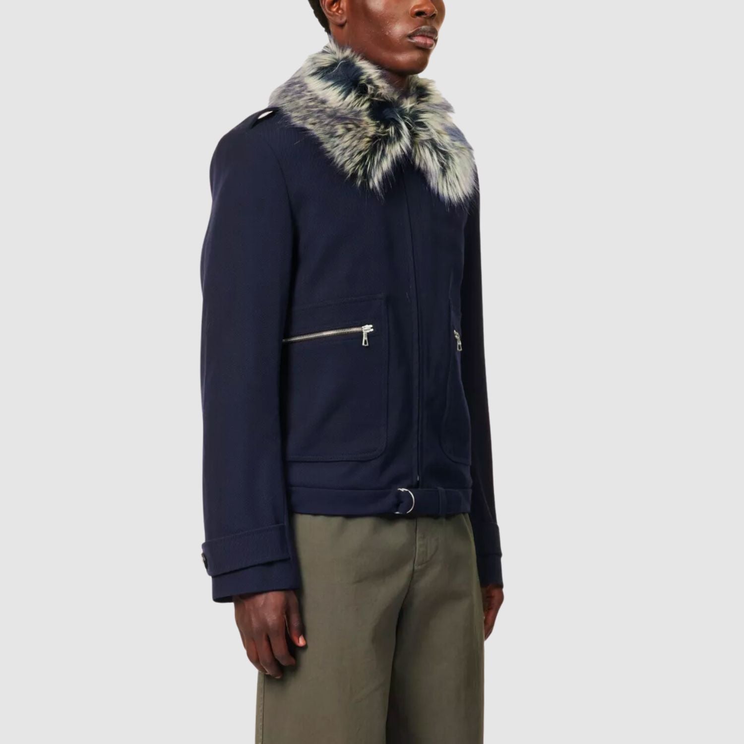 Dries Van Noten Verona Faux-Fur Collar Regular-Fit Wool-Blend Jacket