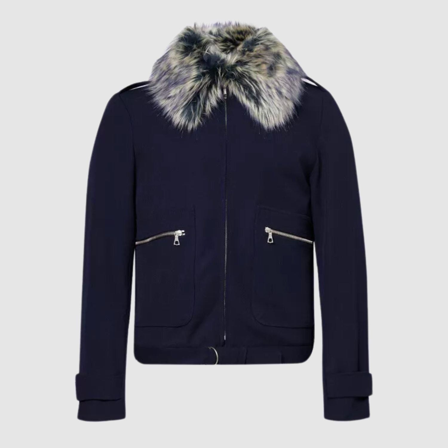 Dries Van Noten Verona Faux-Fur Collar Regular-Fit Wool-Blend Jacket