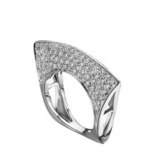 Dries Criel Lotus Ring in White Gold