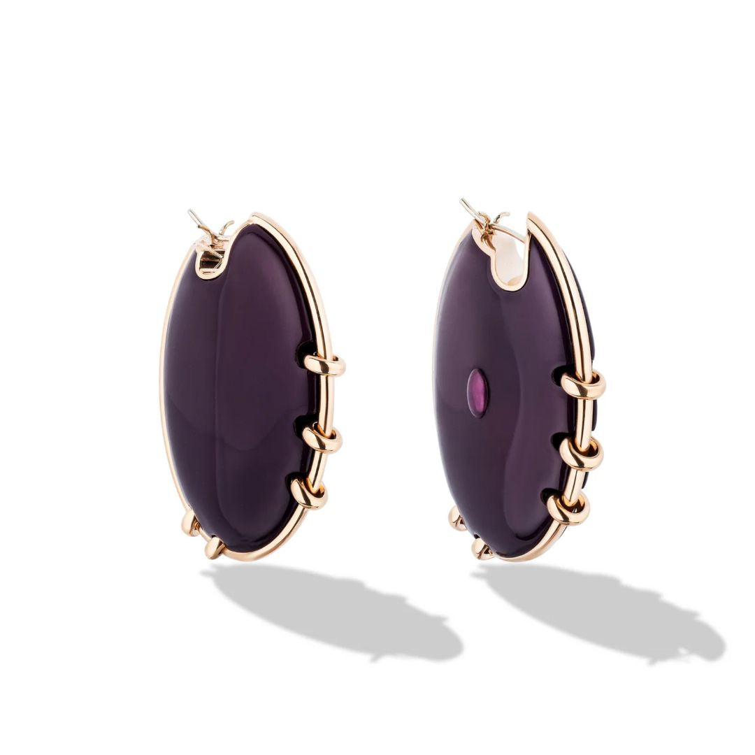 Wilfredo Rosado | Tribu Earrings With Aubergine Nano Ceramic Angled Pair View 