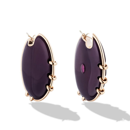Wilfredo Rosado | Tribu Earrings With Aubergine Nano Ceramic Angled Pair View 