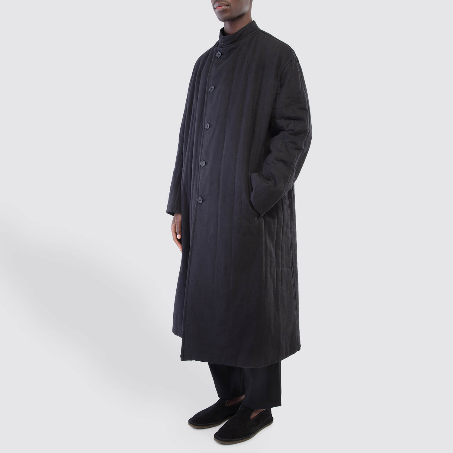 Yohji Yamamoto Long Coat 3/4 View