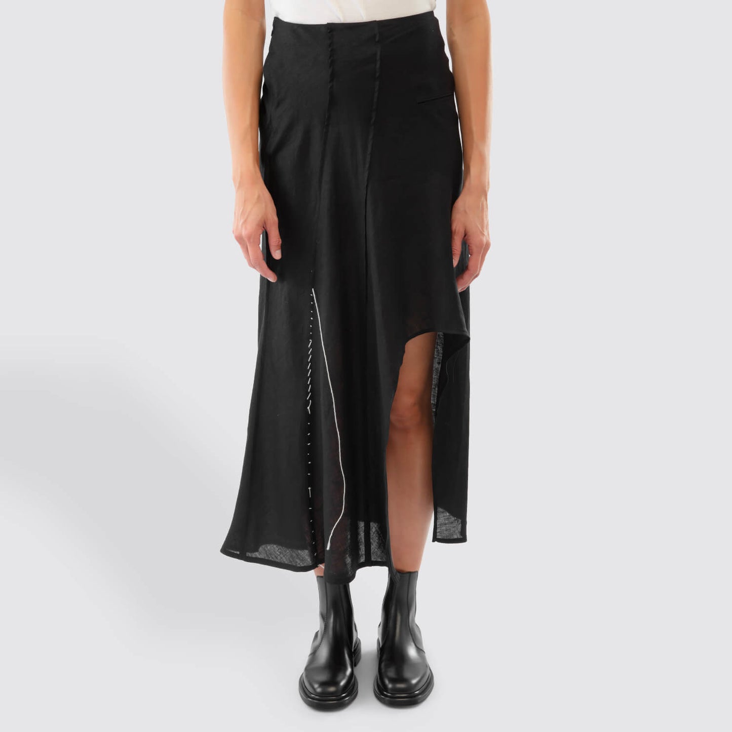 Yohji Yamamoto Linen Cloth L Round Hem Skirt