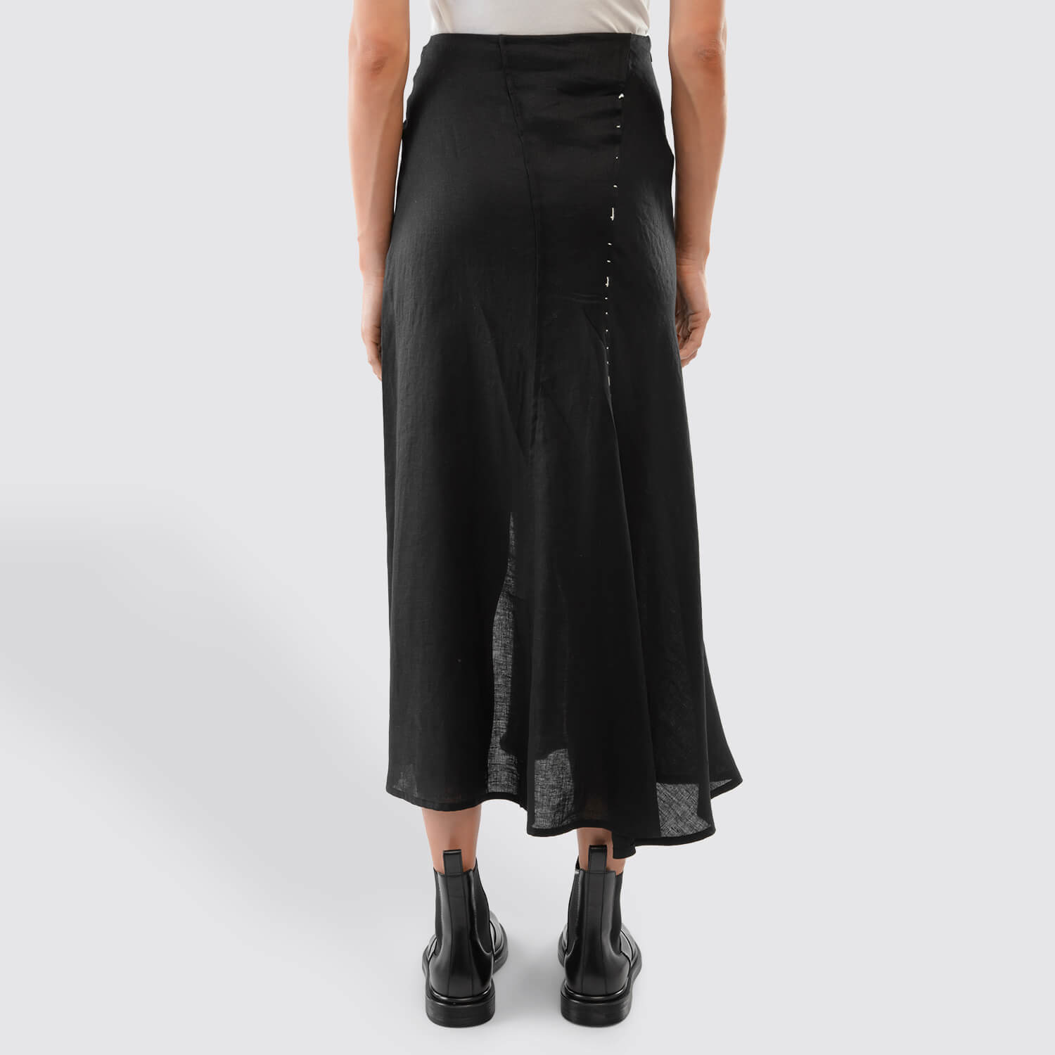 Yohji Yamamoto Linen Cloth L Round Hem Skirt