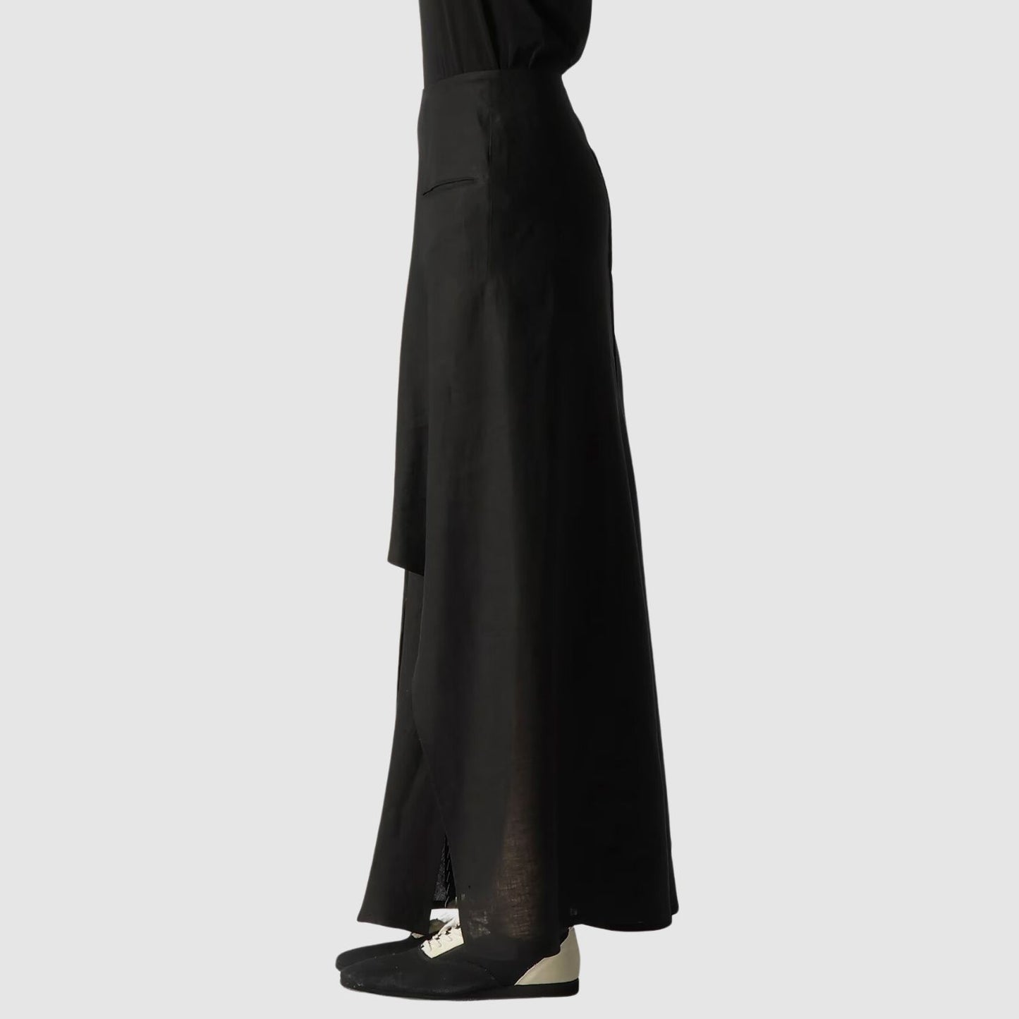 Yohji Yamamoto Linen Cloth L Round Hem Skirt