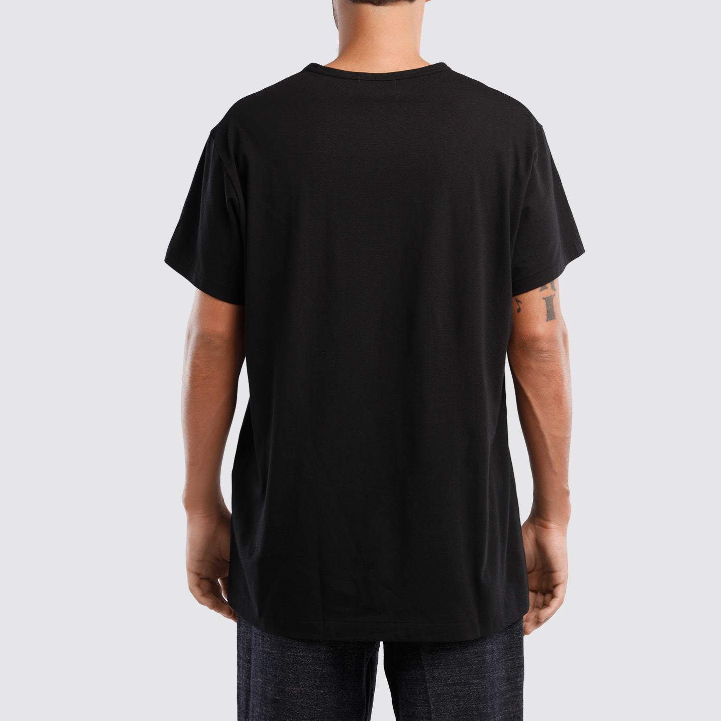 Yohji Yamamoto Black Crewneck T Shirt Back View