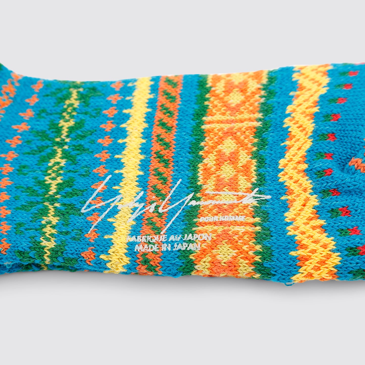 Yohji Yamamoto Blue Intarsia Fairisle Socks
