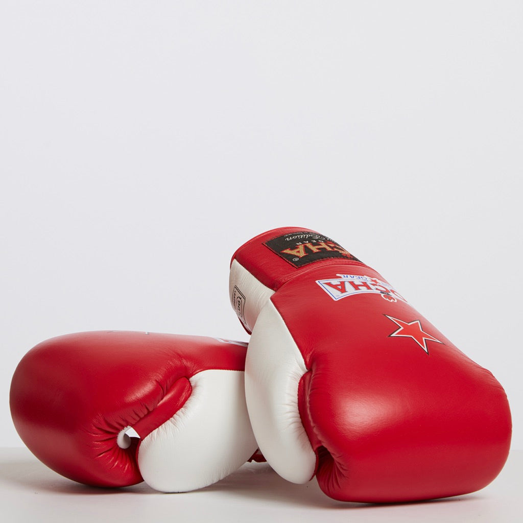 Tocha Fight Gear - Red Lace Up Muay Thai Gloves